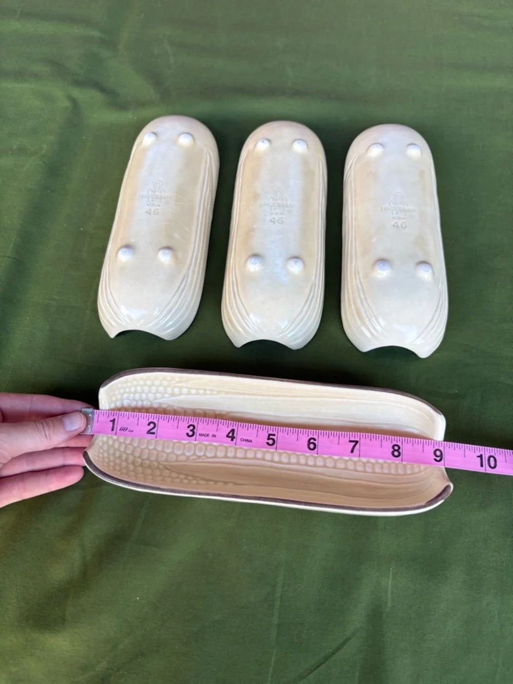 Pfaltzgraff Corn on the Cob Dishes Set of 4 USA Vintage Ceramic